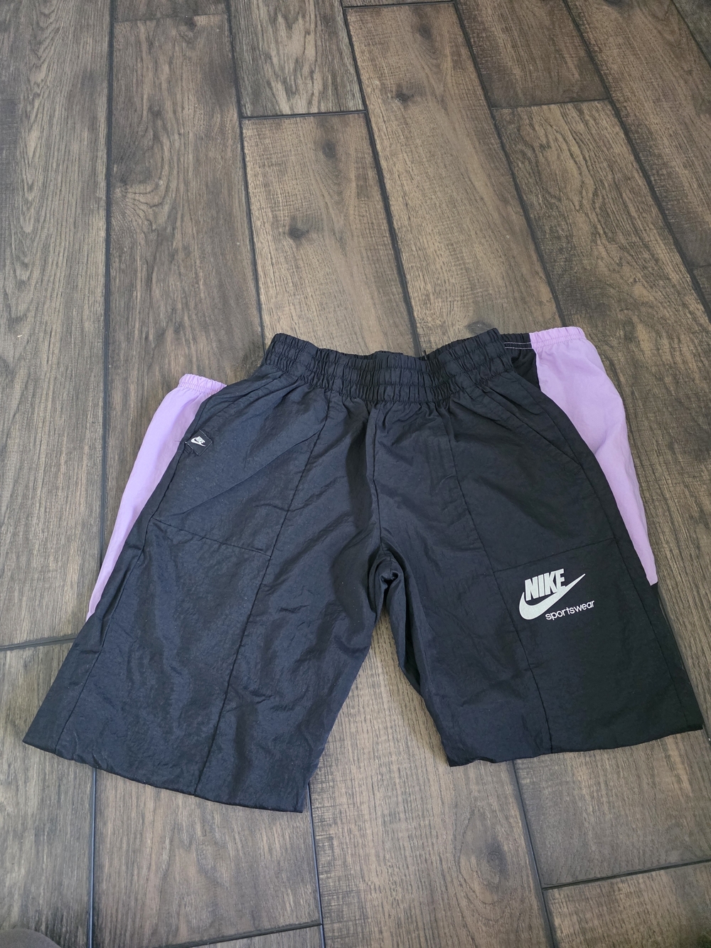 Nike Black Pants with Lavender Side Panels - Kids